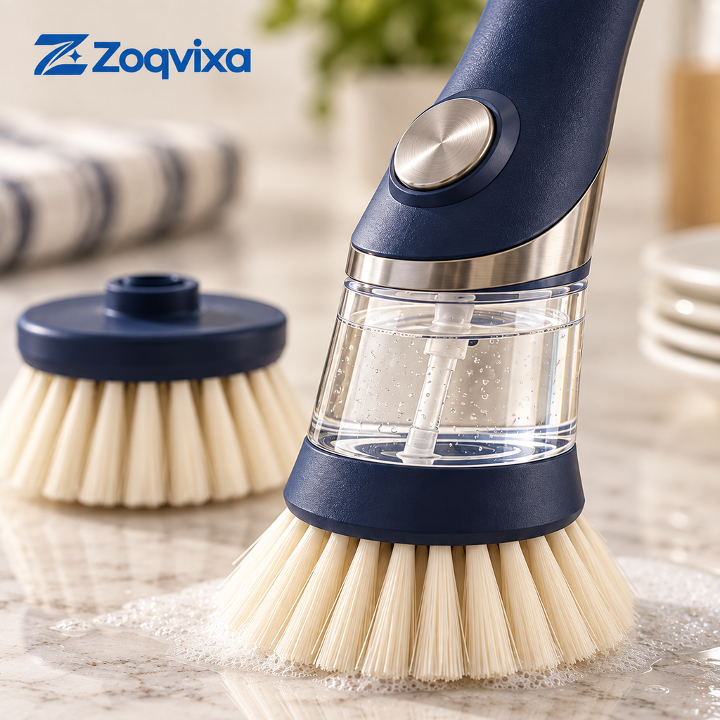Zoqvixa™ Soap-Dispensing Dish Brush Set