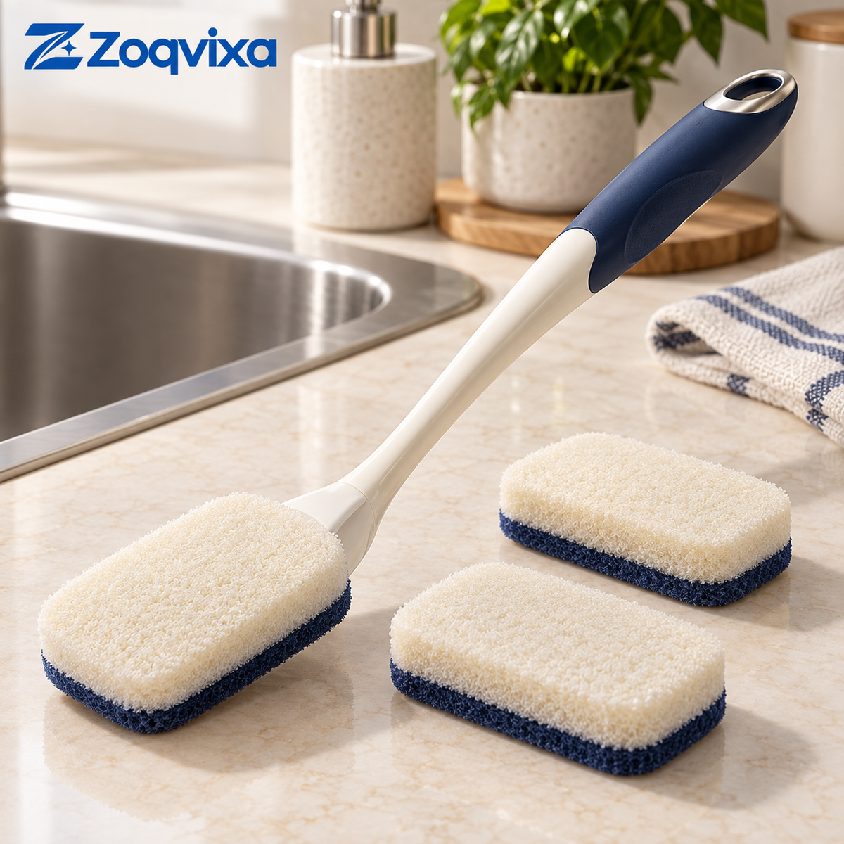 Zoqvixa™ Dish Sponge Wand with 2 Refills