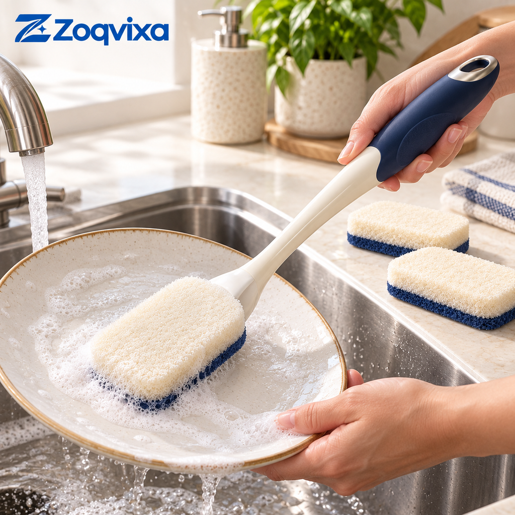 Zoqvixa™ Dish Sponge Wand with 2 Refills