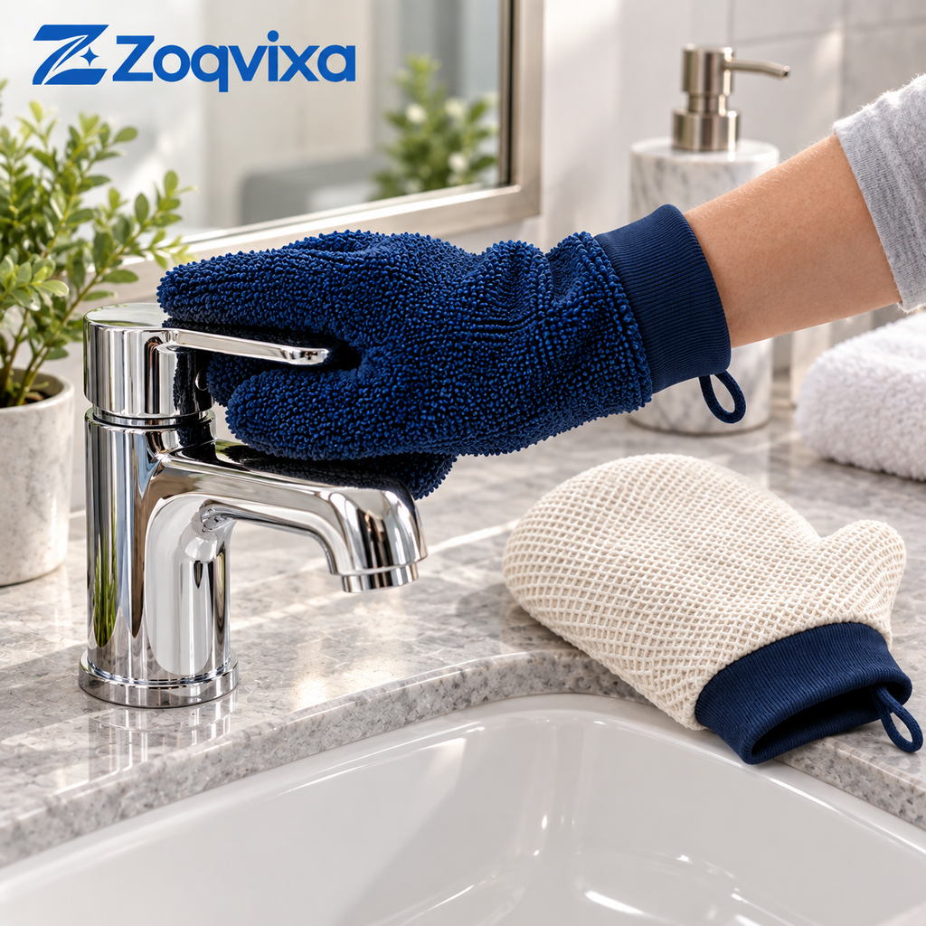 Zoqvixa™ Cleaning Glove & Mesh Mitt Set