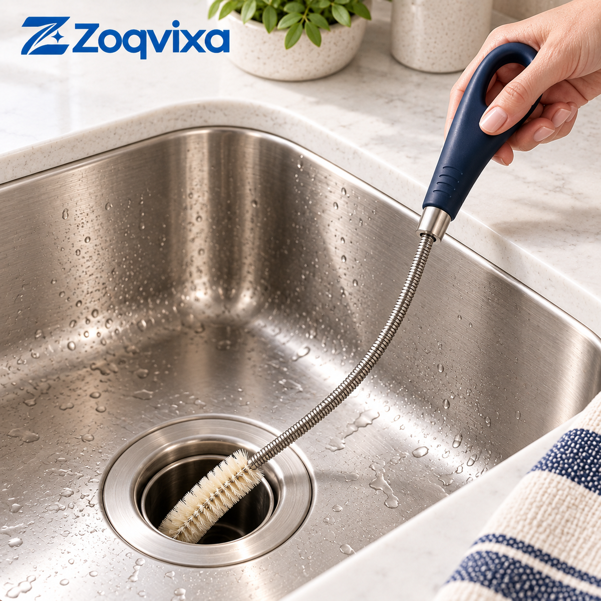 Zoqvixa™ Flexible Sink Drain Brush