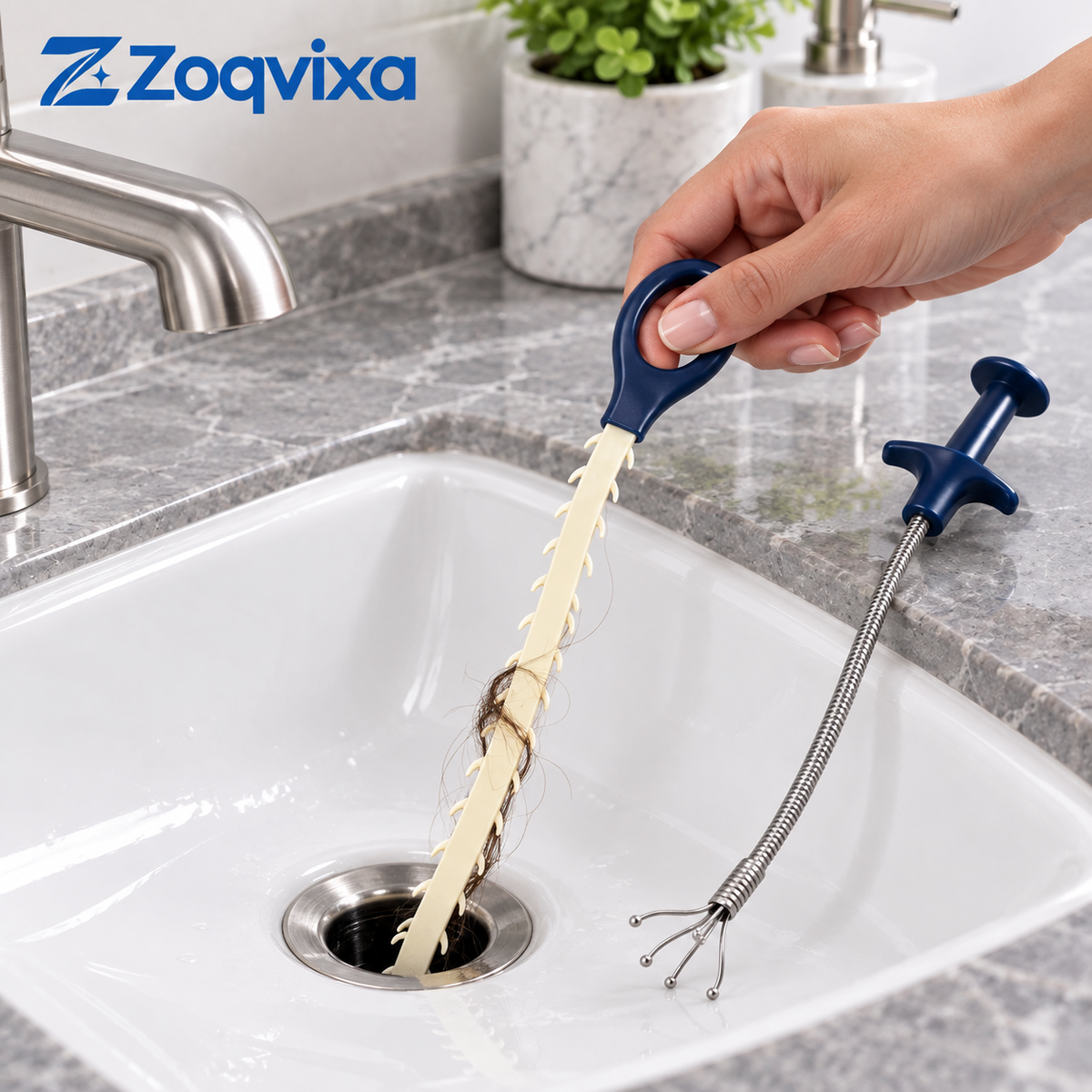 Zoqvixa™ Drain Hair Remover & Grabber Set