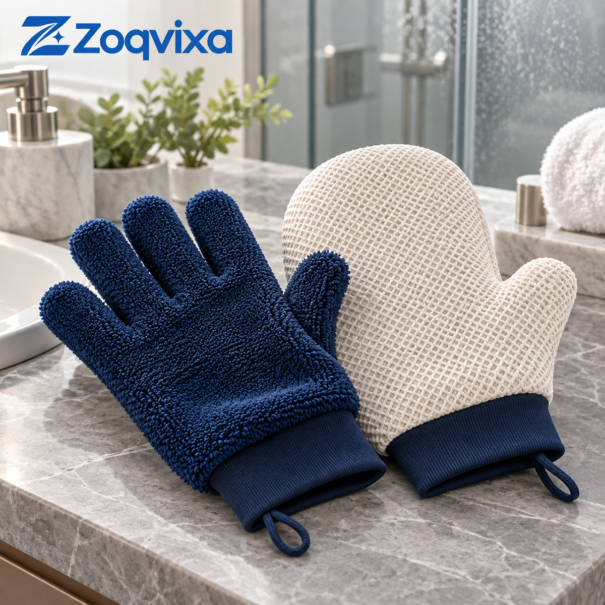 Zoqvixa™ Cleaning Glove & Mesh Mitt Set