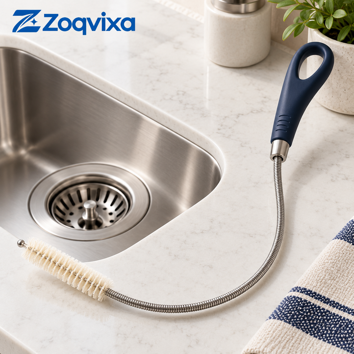 Zoqvixa™ Flexible Sink Drain Brush